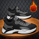 Fashion Black and White Sneakers, Casual Outdoor Lightweight Breathable Sports Shoes for Men