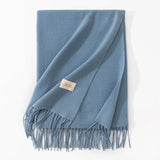 Pure Color Artificial Cashmere Scarf, Women's Winter High-grade Shawl