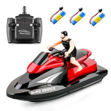 2.4G Remote Control Motorboat Water Speedboat Yacht Airship, Electric Children's RC Boat Toy