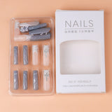 French Manicure Wear, French Cross, Fake Nails