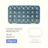 Pill Organizer, 1 Week Sealed Box, 21 or 28 Compartments