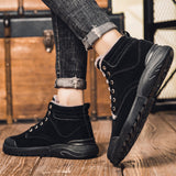 Ankle Boots, Men's Winter Warm Plush Shoes