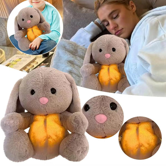 Soothing Sensory Plush Toy that Relieves Anxiety, Breather for Newborns and Grownups, Bunny Comforter to Conciliate Senses