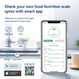 Smart Kitchen Device, Food Calories, Cook Bake Digital Scale with Nutrition Calculator App