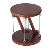 Suspension Shelf Wooden Decoration Tension, Home Decor Stand with Chains