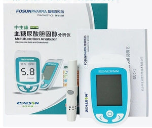 Blood Sugar or Glucose Detector, Uric Acid Meter, Total Cholesterol Analyzer