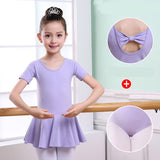 Children's Dance Clothes, Girls' Short-sleeved Tutu Practice Clothing