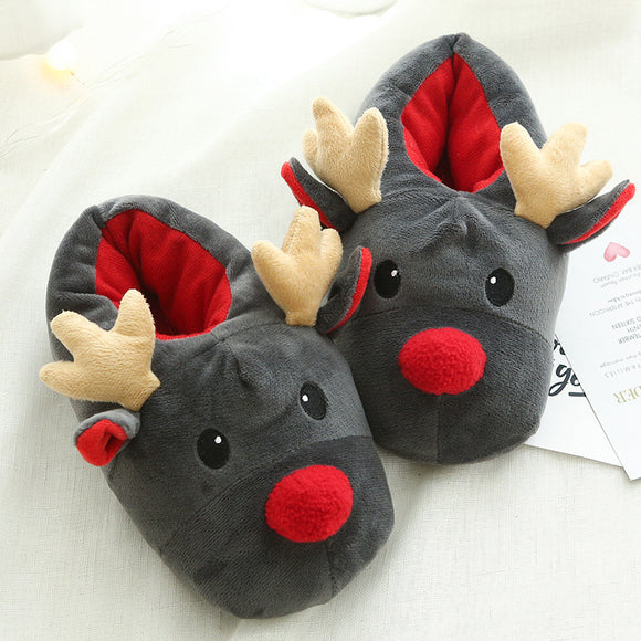 Christmas Shoes, Cute Elk Home Slippers