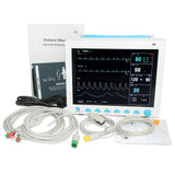 12.1 inches ICU CCU Vital Signs 6-parameter, ECG RESP NIBP SPO2 TEMP PR, Patient Monitor