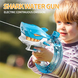 New Shark Electric Water Gun, Fully Automatic Continuous Fire, Large Capacity Beach Summer Children's Playing Toys