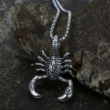 Gothic Vintage Stainless Steel, Scorpion Pendant Necklace