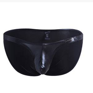 Men's Faux Leather, Sexy Low Waist, Panty Underwear