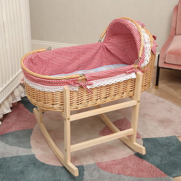 Newborn Anti-mosquito Sleeping Basket Rattan Bed Crib