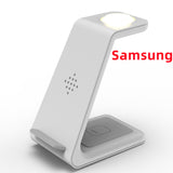 3 in 1 Fast Charging Station Wireless Charger Stand, Wireless Quick Charge Dock Phone Holder