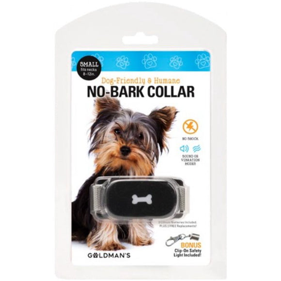 Goldman's No-bark Training Dog Collar Friendly and Humane - Size Small