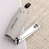 Creative Bear Nail Cutter, Stainless Steel Cartoon Silicone Nail Clipper (Pack of 2)