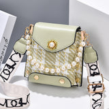 Women's Crossbody Bag, Girls' Cute Princess Wallet, Classic Shoulder Summer Pearl Chain Phone Bag