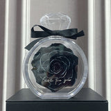 Natural Eternal Flower Ornaments, Transparent Cover Dried Rose Gift Box for Christmas New Year Valentine's Day, Home Decor