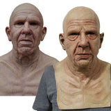 Old White Man Mask, Bald Latex Headgear, Halloveen Cosplay Funny Props