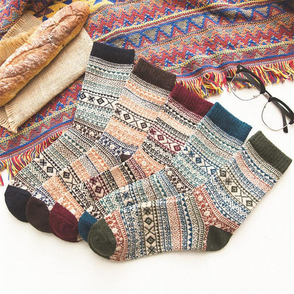 Winter Thick Warm Stripe Wool Casual or Business Socks