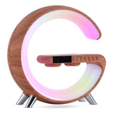 New Intelligent G Shaped LED Lamp, Bluetooth Speaker Wireless Charger Atmospheric Lamp - Control by App, Best for Bedroom Home Decor