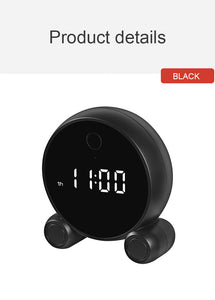 WiFi Alarm Clock Camera, HD 1080P Night Vision Motion Detection, Portable Home Security Surveillance IP Clock