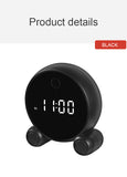 WiFi Alarm Clock Camera, HD 1080P Night Vision Motion Detection, Portable Home Security Surveillance IP Clock