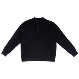 Henry Collar Round Neck Old Money Style Sweater for Men