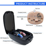 Inner Ear Invisible Digital Noise Reduction Device, USB Rechargeable ITE Hearing Aids for the Deaf