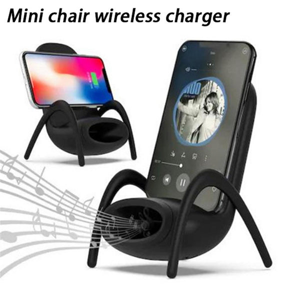 Portable Mini Chair Wireless Charger, Mobile Phone Desk or Holder, 10W Fast Charge, Best for Gifting