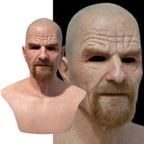 Old White Man Mask, Bald Latex Headgear, Halloveen Cosplay Funny Props