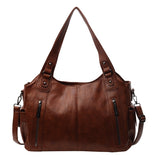 European and American Retro Solid Color, Simple Texture Handbag