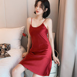 Ice Silk Silk Bottoming, Suspender Nightdress