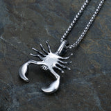 Gothic Vintage Stainless Steel, Scorpion Pendant Necklace