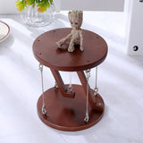 Suspension Shelf Wooden Decoration Tension, Home Decor Stand with Chains