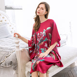 Summer Loose Fertilizer, Plus Size Silk Nightdress