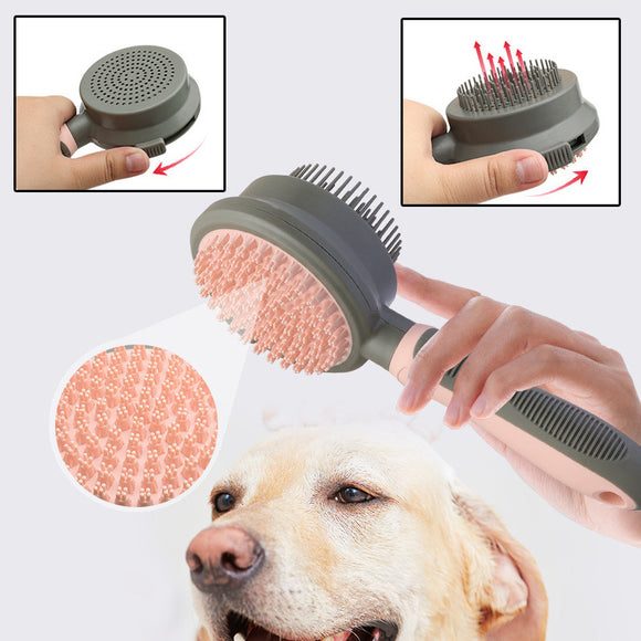 Pet Hair Removal Comb, Self Cleaning Slicker, Hair Removal Double-sided Massage, Cat Brush