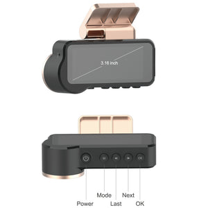 Mini HD Front and Rear, Dual Lens Driving Recorder