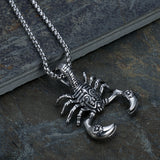 Gothic Vintage Stainless Steel, Scorpion Pendant Necklace