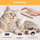 USB Rechargeable Pets' Steam Brush, Spray Massage Comb, Grooming Tools