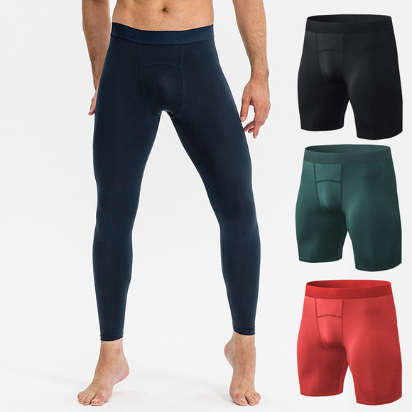 Tight Fitting, Men's High Elasticity, Sports and Fitness Shorts