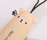 Creative Bear Nail Cutter, Stainless Steel Cartoon Silicone Nail Clipper (Pack of 2)