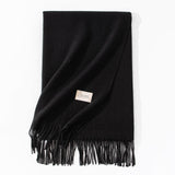 Pure Color Artificial Cashmere Scarf, Women's Winter High-grade Shawl