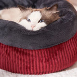 Durable Washable Cat Sofa Bed, Cozy Circular Kennel Calming Pet Basket, Kitten Puppy Crate Nest for Sleeping