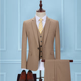 Men's Three-piece Korean Slim Business Suit