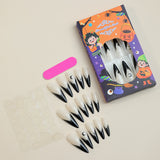 Halloween Ghost Wind Fake Nails, Nail Sticker