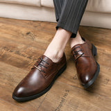 Men's Business Formal, Classic Round Head Leisure, Leather Shoes