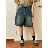 American Style Retro Washed Loose, All-match Casual Denim Shorts