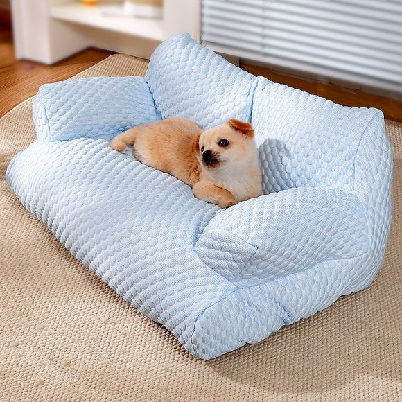 Four Seasons Universal Removable and Washable, Kennel Waterproof Breathable Ice Silk Pet Sofa