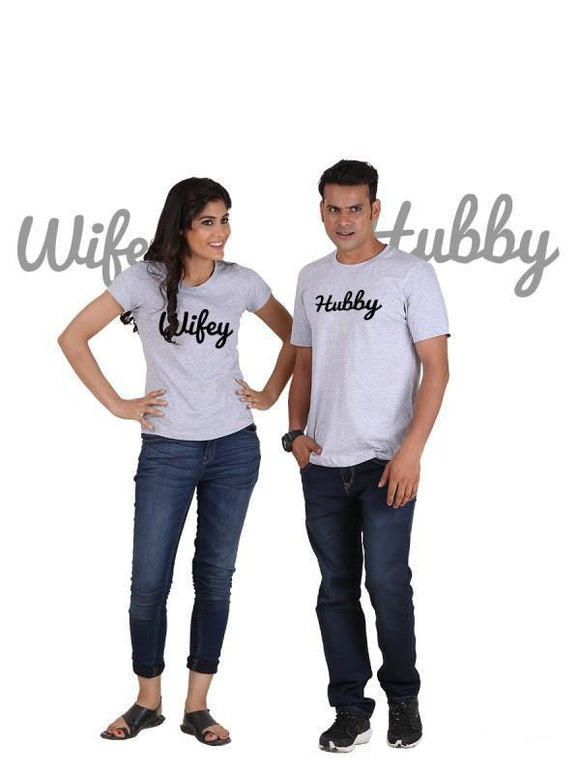 Hubby and Wifey (Classic) Couple T-shirt